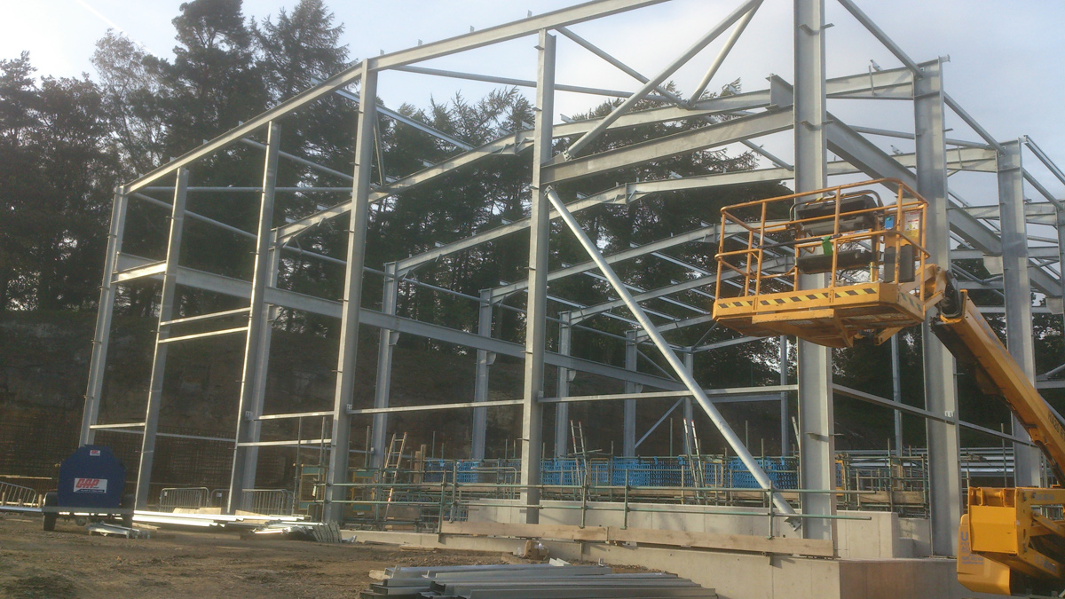 MIEX building steel frame - Courtesy of MS2 JV