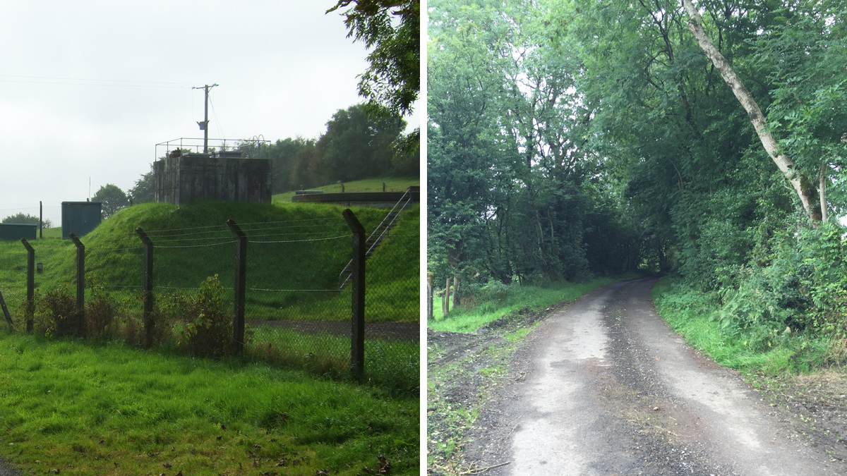 (left) Old CWB South and (right) the existing main access road - Courtesy of NI Water
