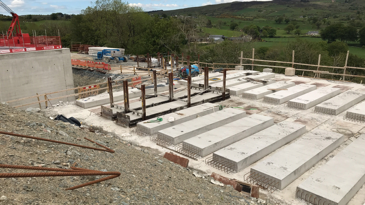 Onsite precast roof slabs - Courtesy of NI Water
