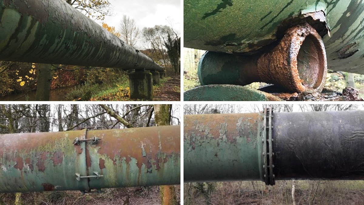 On-site obstacles (top) roller supports and (bottom) joint locations and flanges connections which required special detailing - Courtesy of aBV