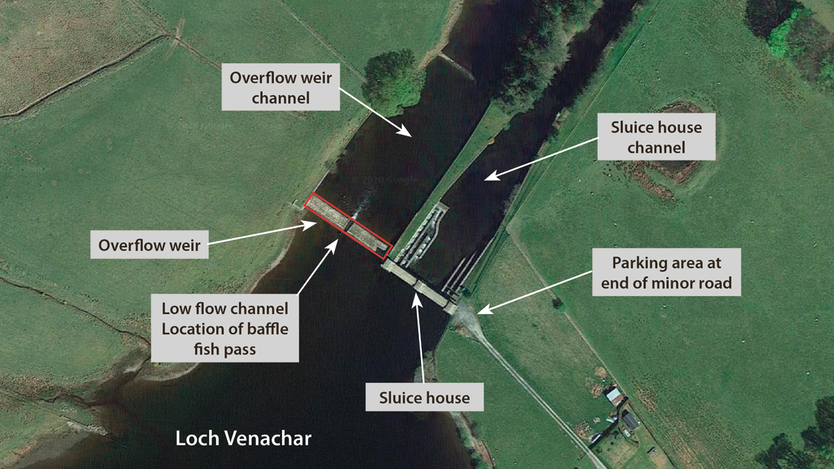 Google Maps plan of site - Courtesy of the Loch Venachar project team