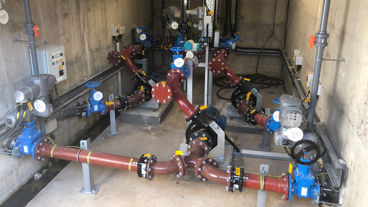 New pumps, pipework and valve installation - Courtesy of BTU