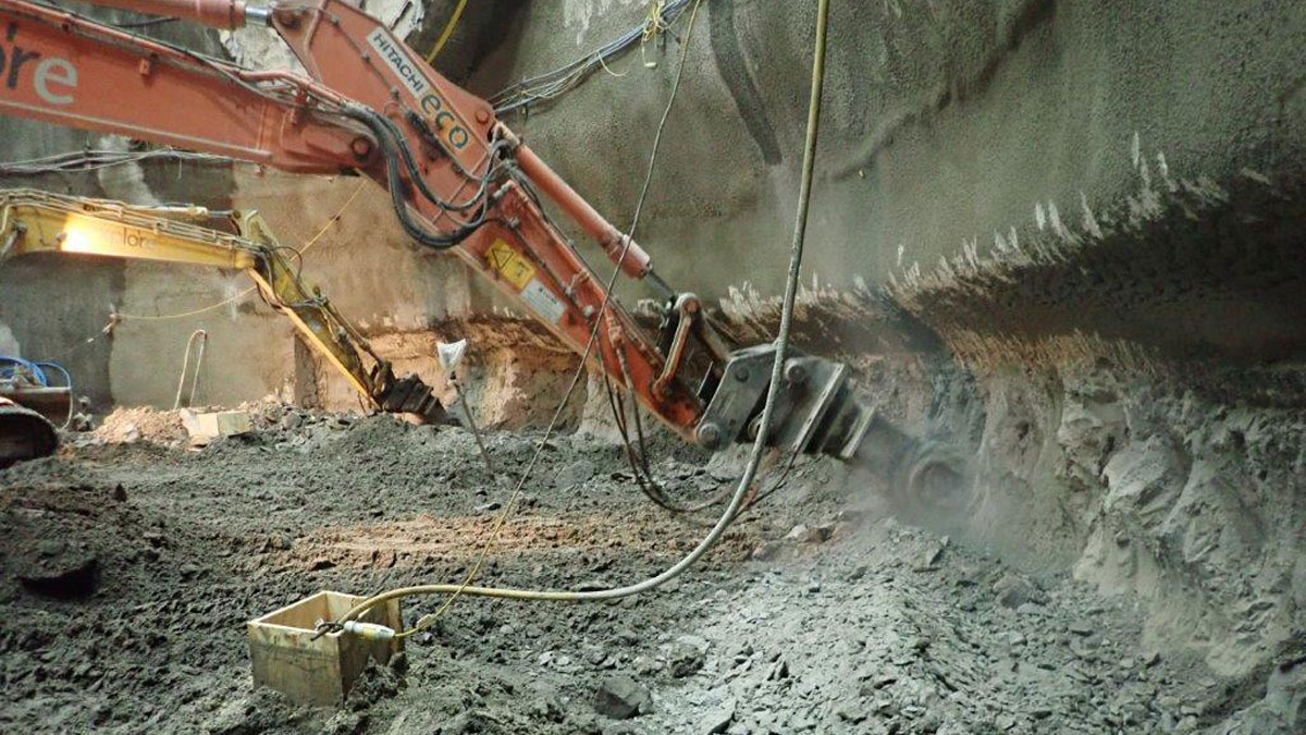 Excavation of the SCL section of shaft - Courtesy of FLO JV/Tideway