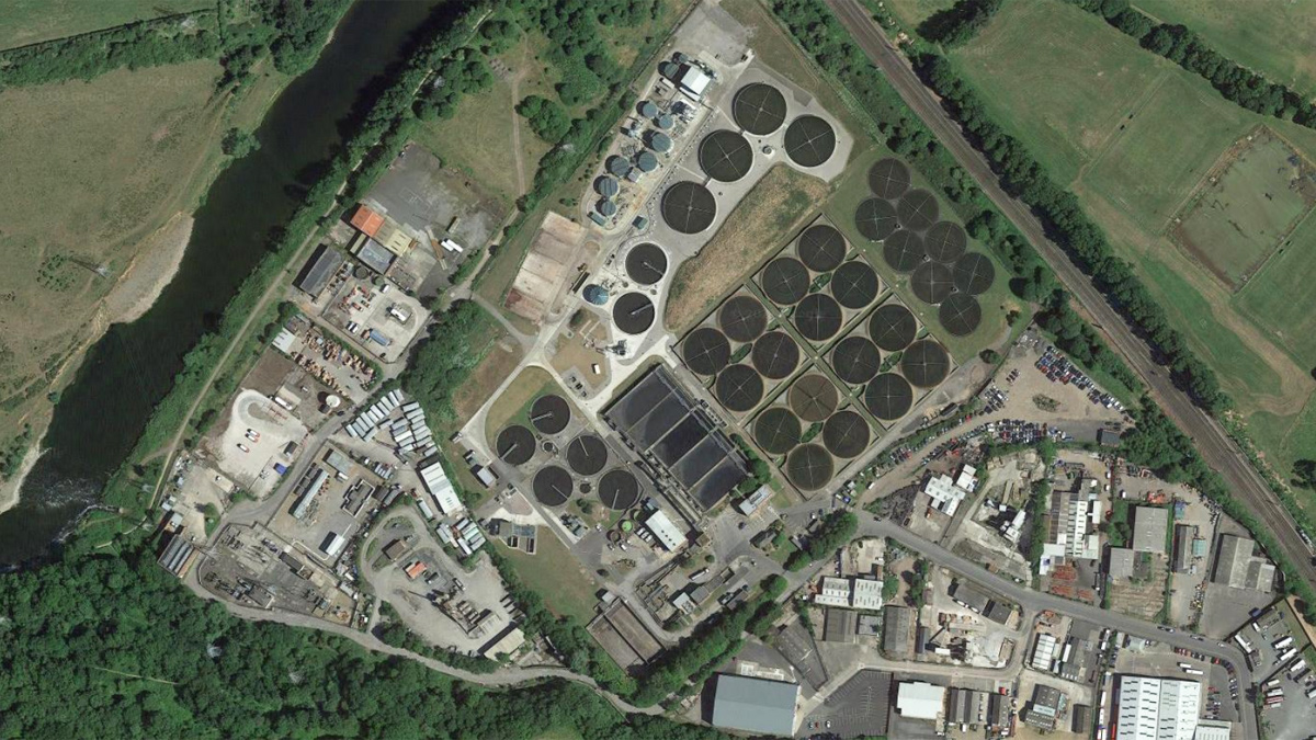 Google maps image of Carlisle WwTW - Courtesy of United Utilities