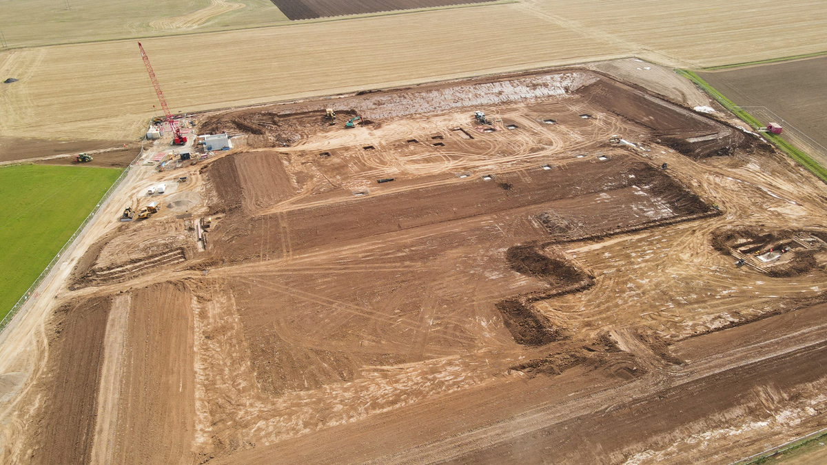 Aerial view of the site September 2020 - Courtesy of Yorkshire Water