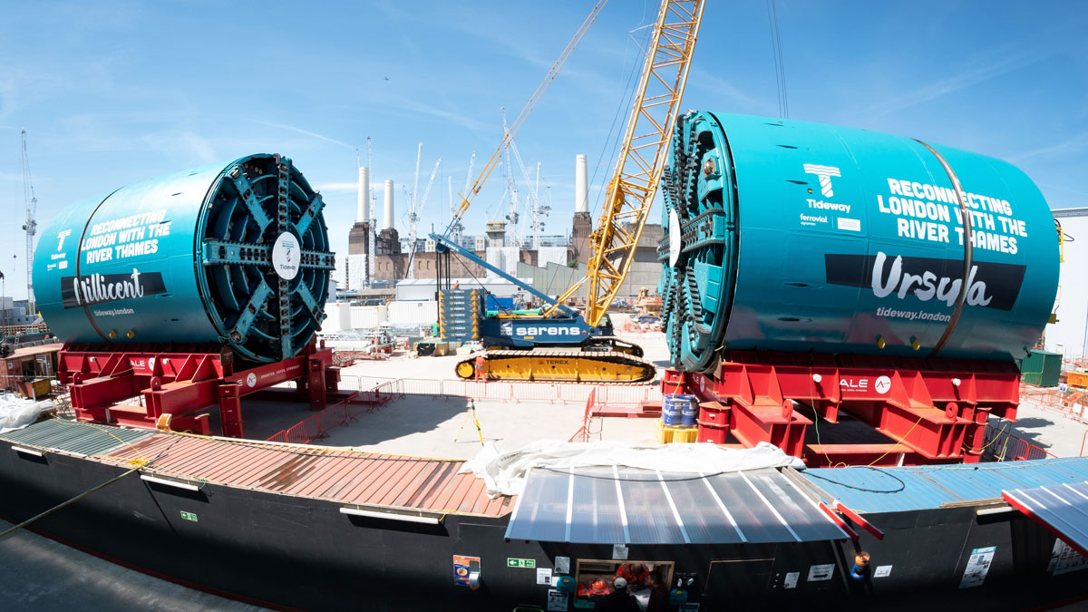 The tunnel boring machines 'Millicent' and 'Ursula' - Courtesy of Tideway