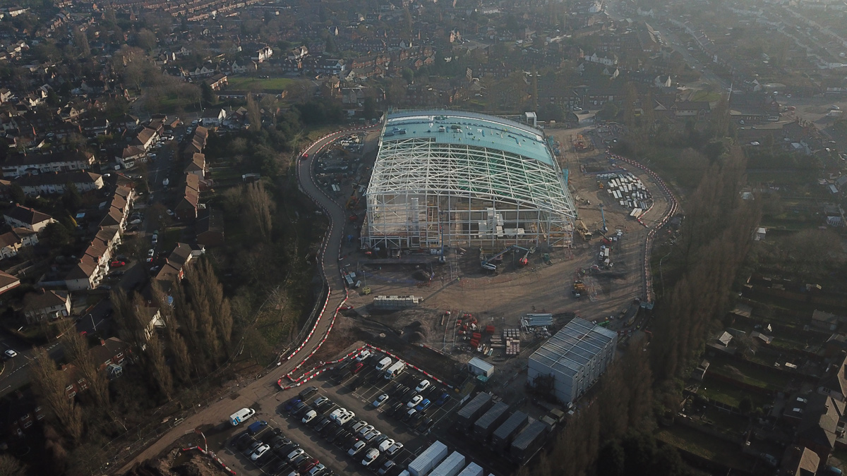Figure 8: View of Sandwell Aquatics Centre during construction - Courtesy of Wates Construction