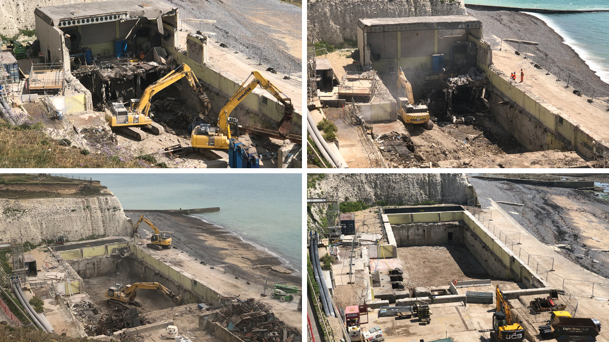Demolition of existing works - Courtesy of CMDP