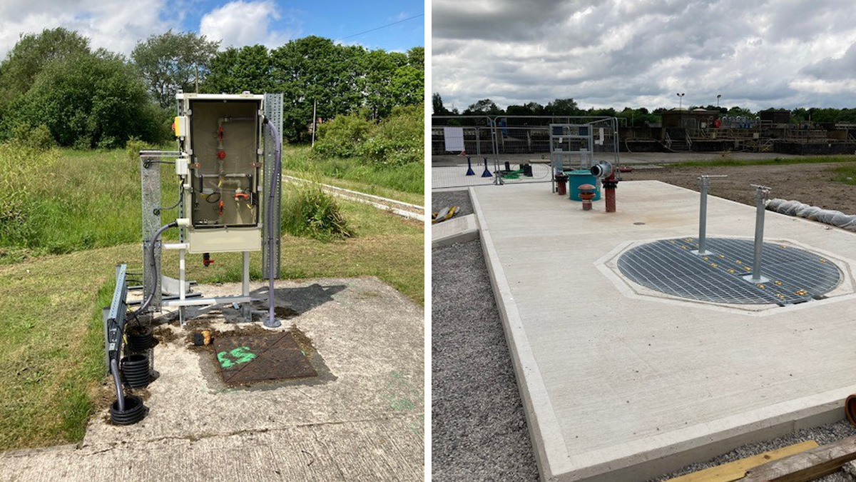 Bury WwTW - (left) template POA arrangement and (right) valve chamber and spill tank - Courtesy of Advance-plus