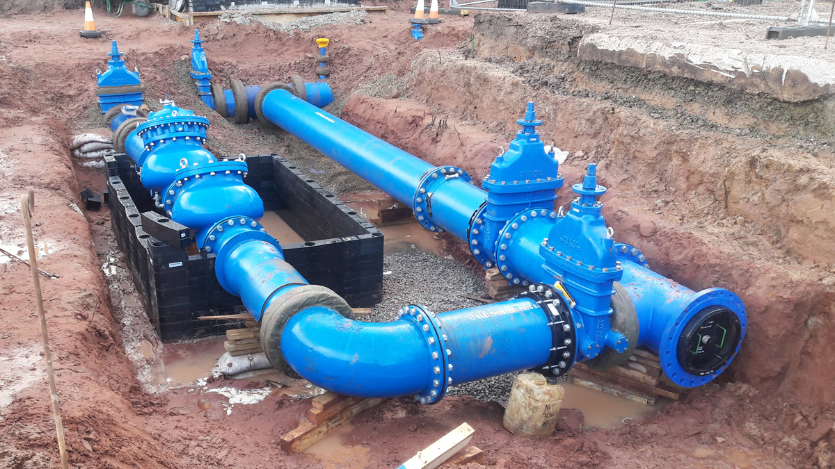 PRV installation and pipework construction at Rob Lane - Courtesy of MMB