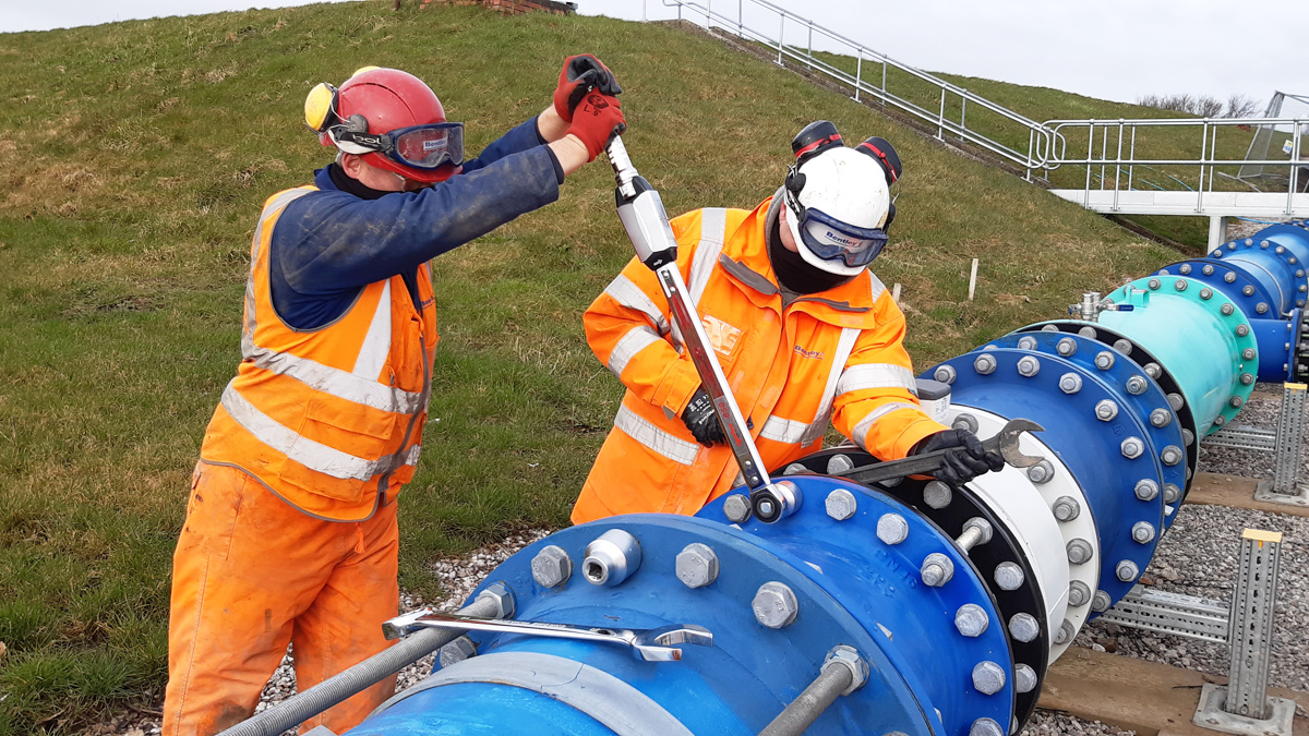 New connection pipework at Gorsehill Service Reservoir - Courtesy of MMB