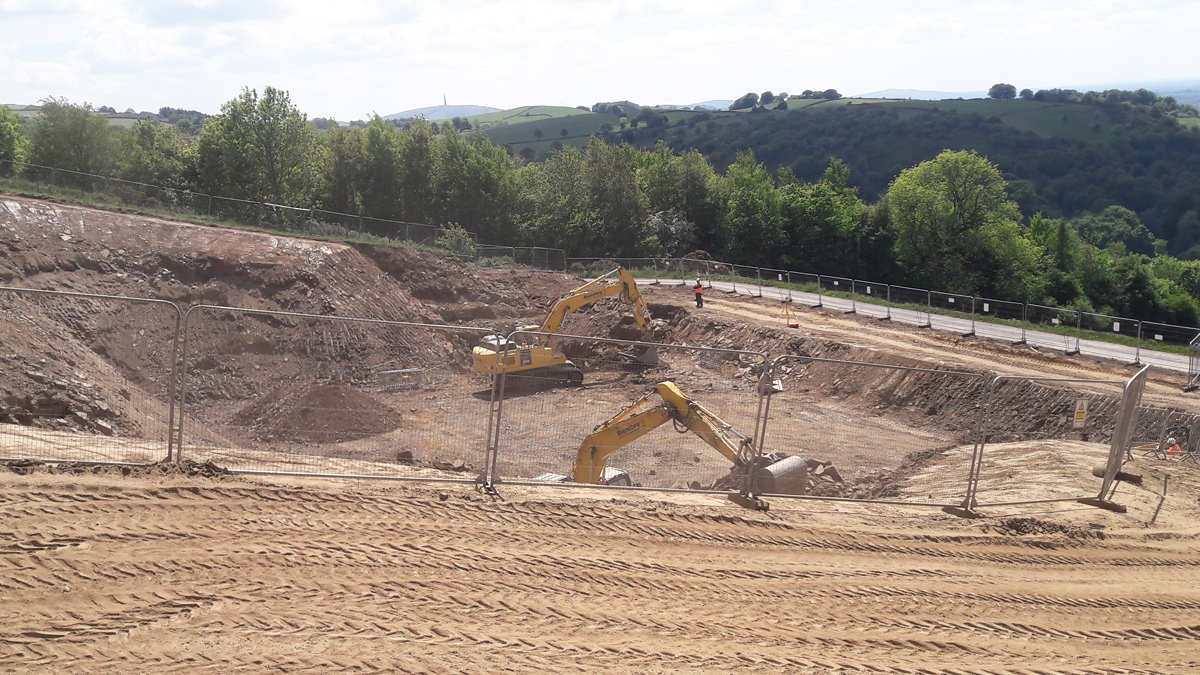 Excavation for new Kerridge Service Reservoir - Courtesy of MMB