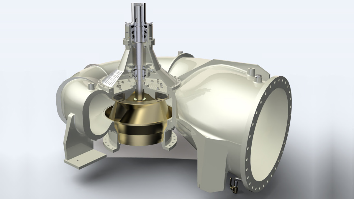Cutaway render of a 630kW pump - Courtesy of EPS Group
