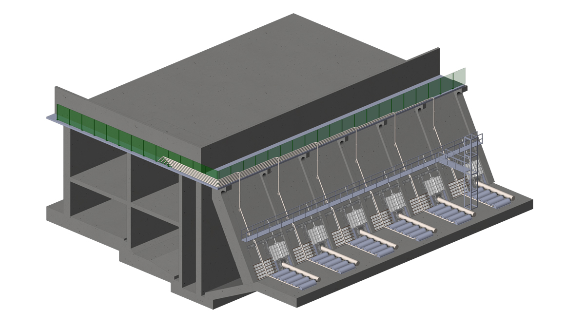IWS design showing intake screen arrangement - Courtesy of Integrated Water Services (M&E) Ltd