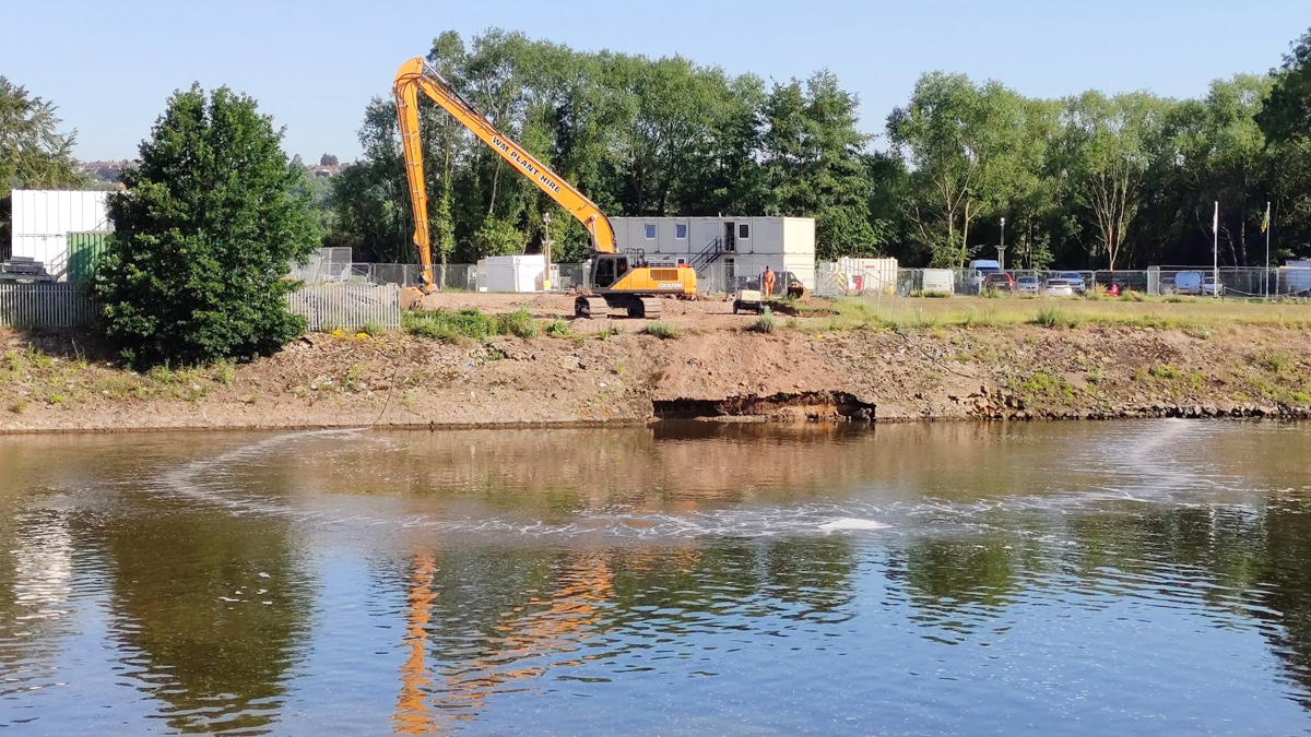 Dredging works downstream - Courtesy Jackson Civil Engineering