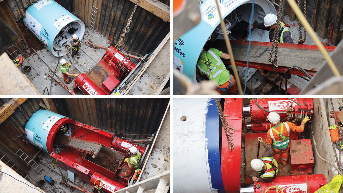 Pipe jacking sequence - Courtesy of NI Water and GEDA Construction