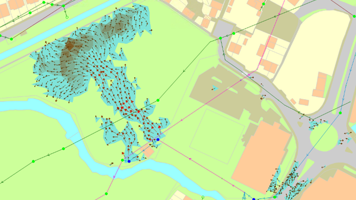 2D flooding analysis in Infoworks ICM - Courtesy of Severn Trent