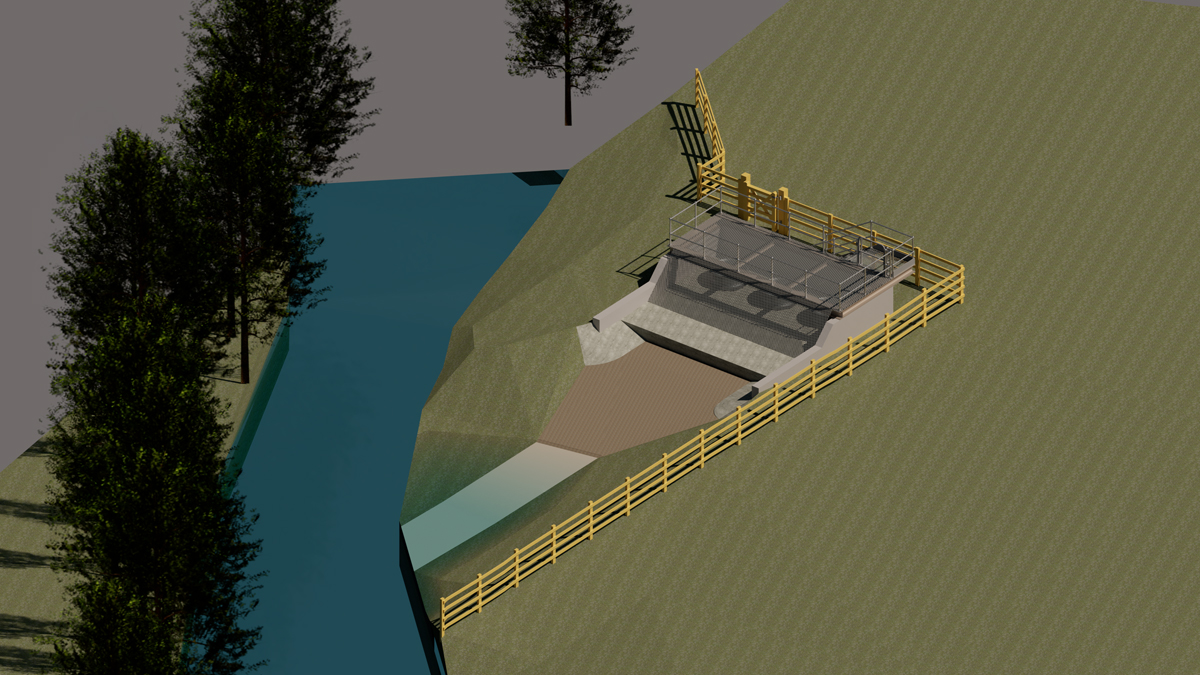 River Frome headwall render - Courtesy of Galliford Try