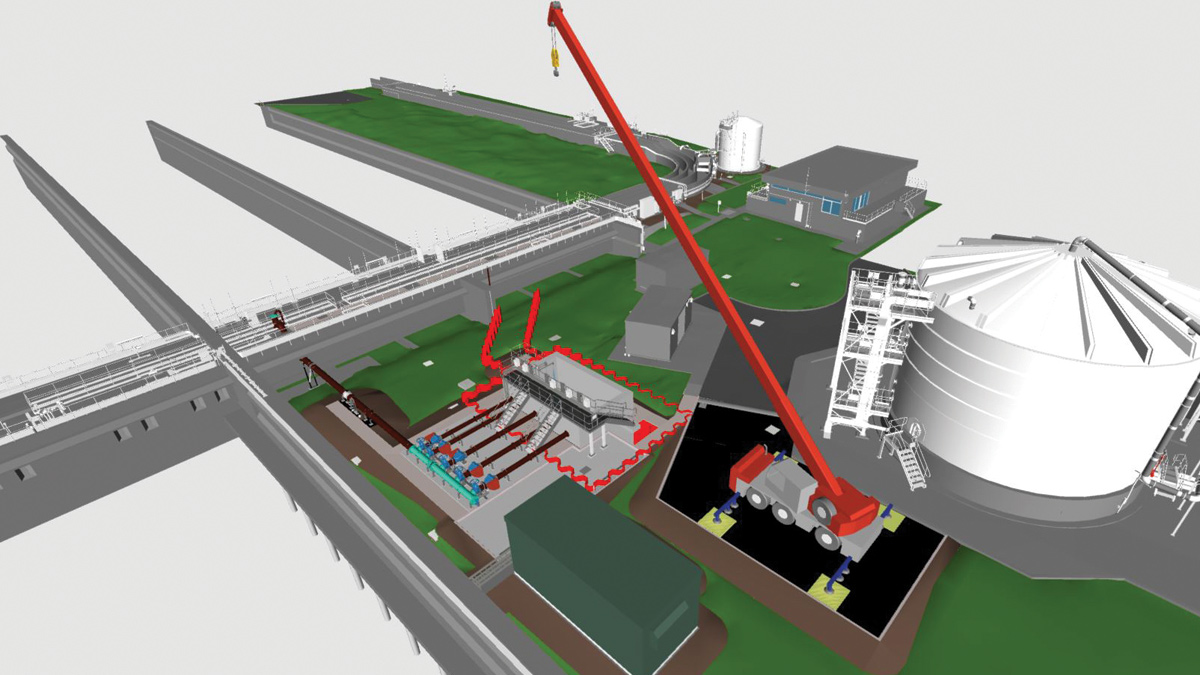 Hyndburn WwTW - 3D model of storm return pumping station - Courtesy of United Utilities