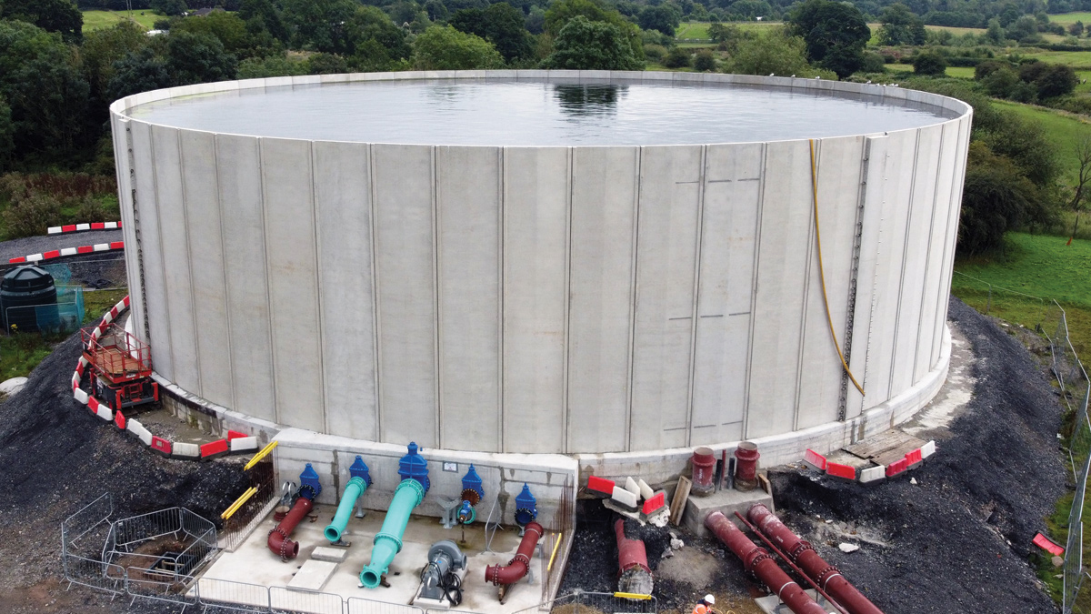 Detention tank on water test - Courtesy of United Utilities