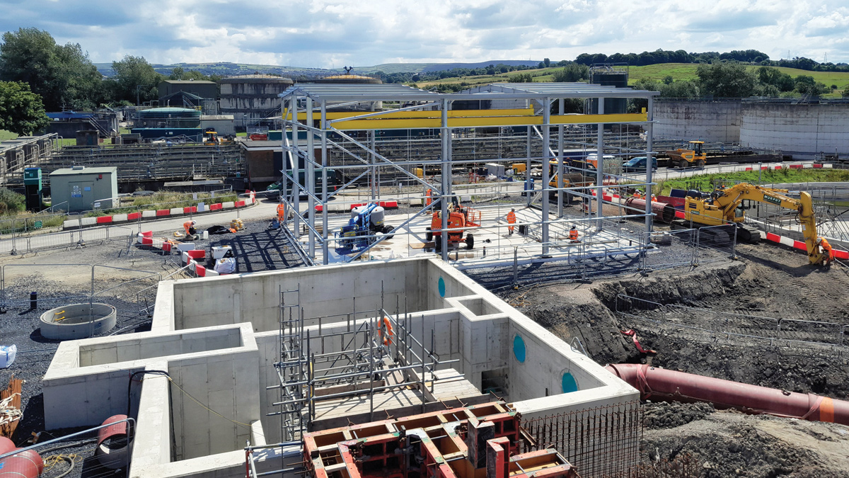 BioMag® building being erected - Courtesy of United Utilities