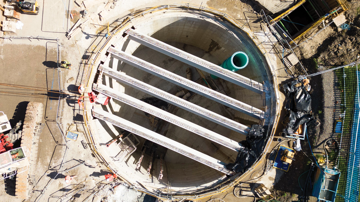 Lindred Road: Aerial view of detention tank - Courtesy of United Utilities
