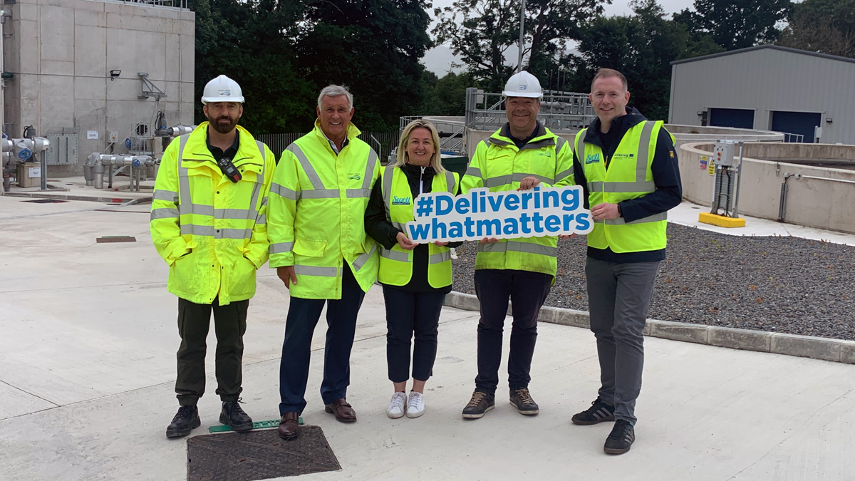 Local MP and MLA are given a tour of the completed site by NI Water staff - Courtesy of NI Water