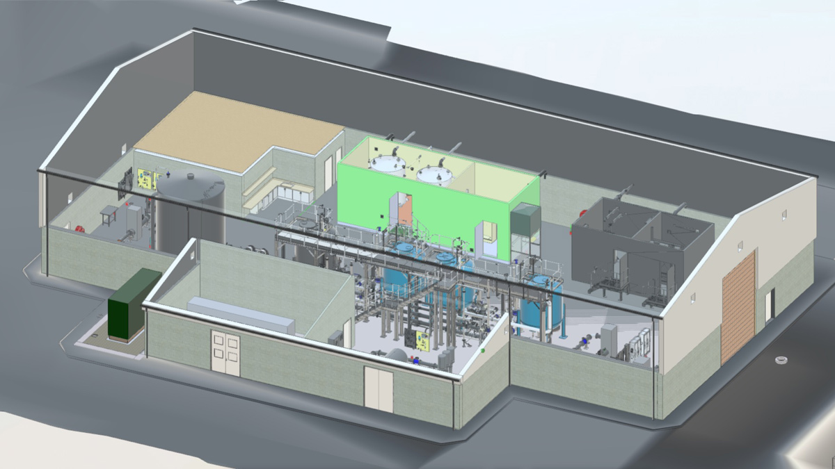 Model of multiple treatment processes within the main building - Courtesy of MMB