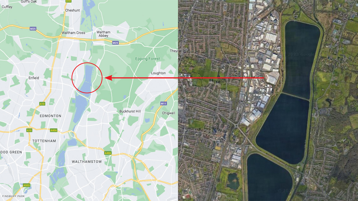 Google Maps - Location of King George V Reservoir