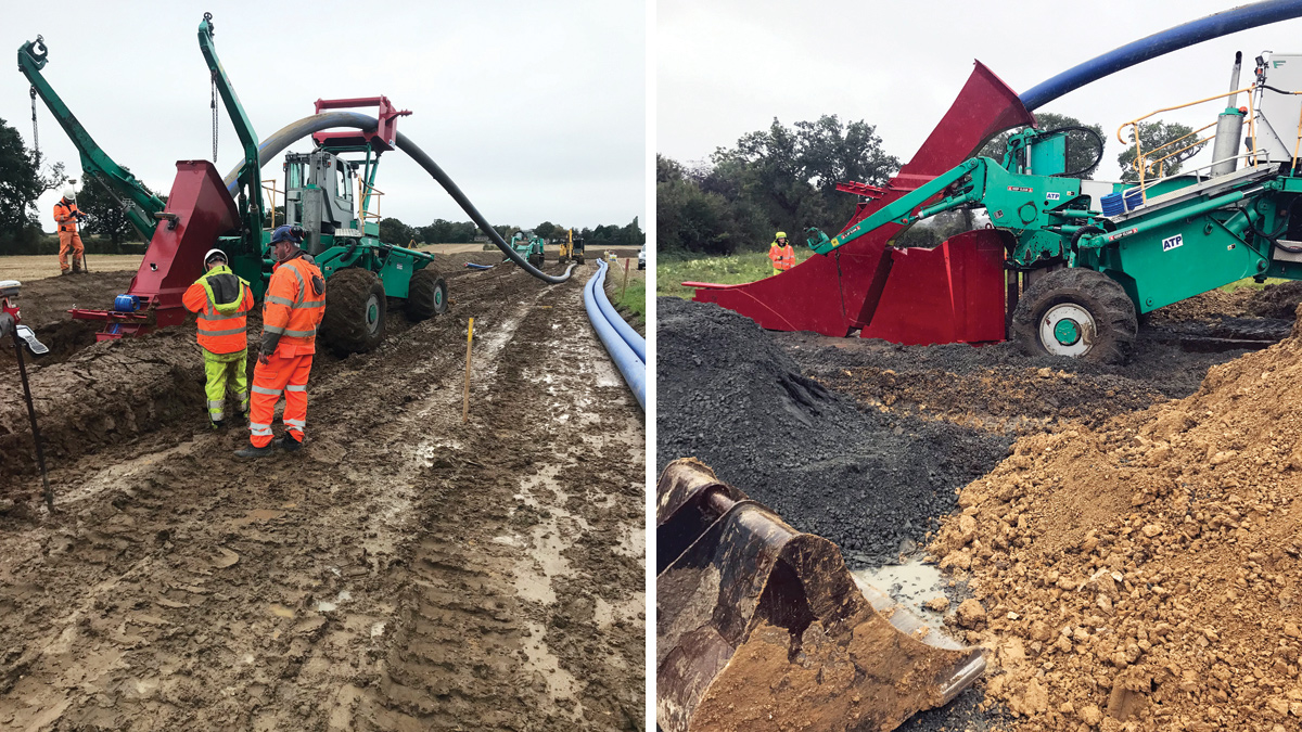 (left) Ground heave and (right) minimal ground disturbance during trial - Courtesy of SPA