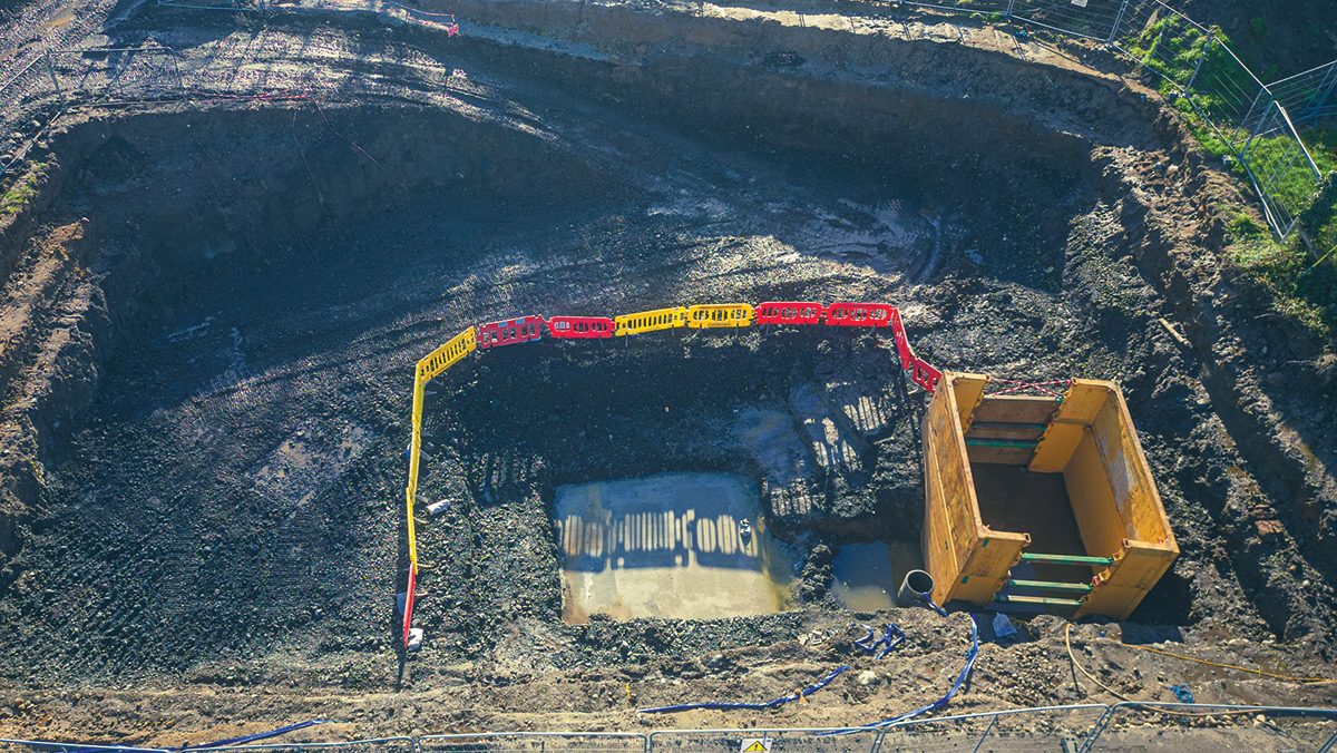 Excavation of FSTs to depth of 5m - Courtesy of NI Water