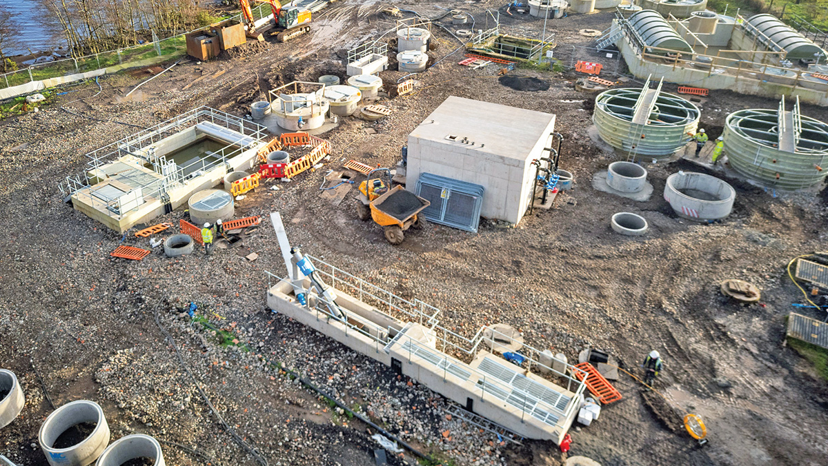 Construction of inlet works, sludge tank & storm tank - Courtesy of NI Water