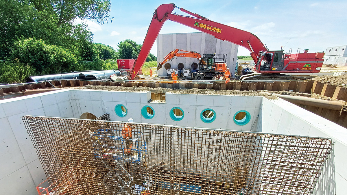 TSR pumping station structure construction - Courtesy of Glanua Group