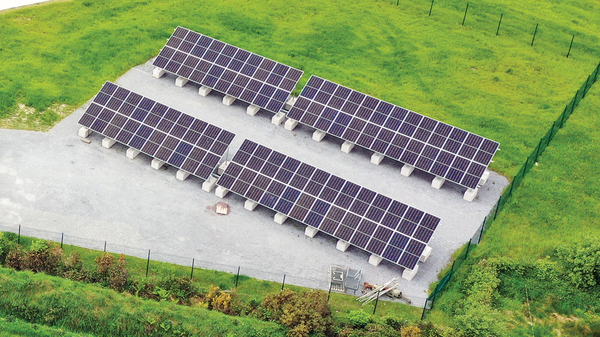 Solar panels for clean, renewable energy - Courtesy of Glanua