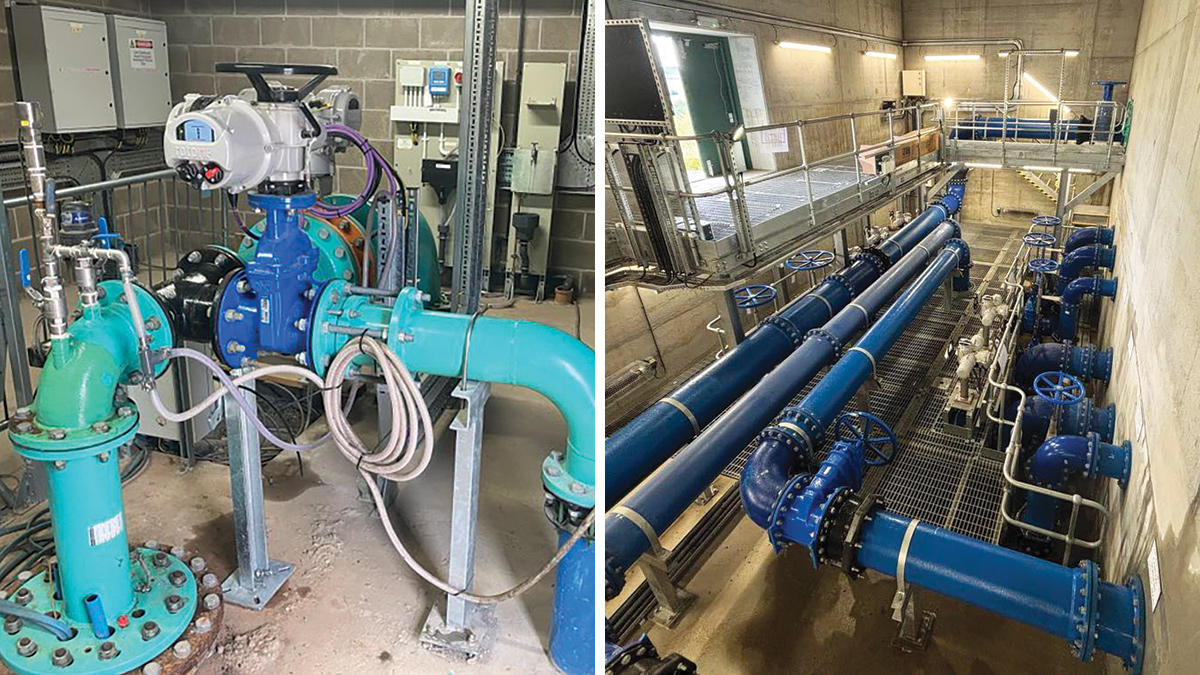 (left) Borehole set up and (right) CWT valve chamber - Courtesy of ESD