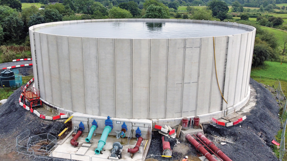 Detention tank on water test - Courtesy of United Utilities & Advance-plus