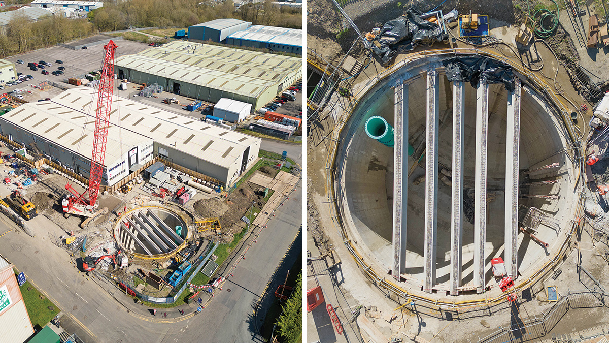 Lindred Road detention tank during construction - Courtesy of United Utilities & Advance-plus