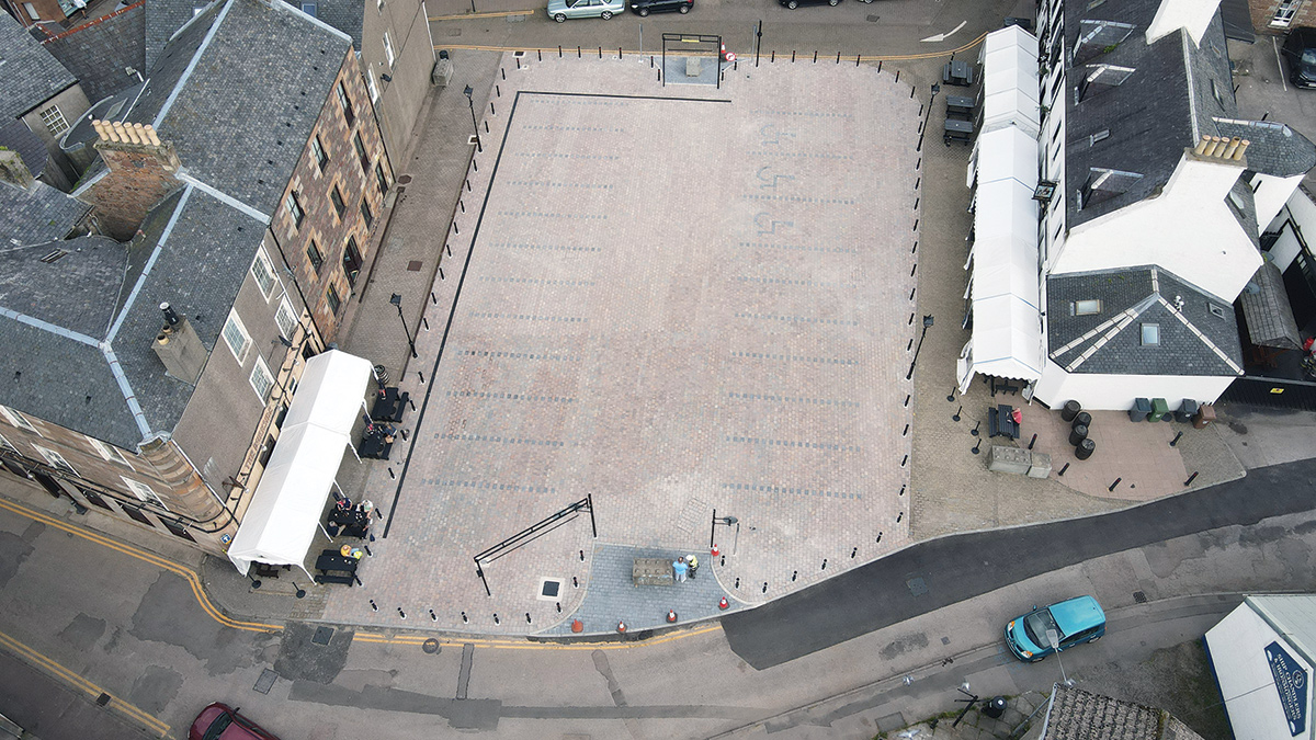 Reinstated Burnside Square - Courtesy of DAWSON-WAM Ltd