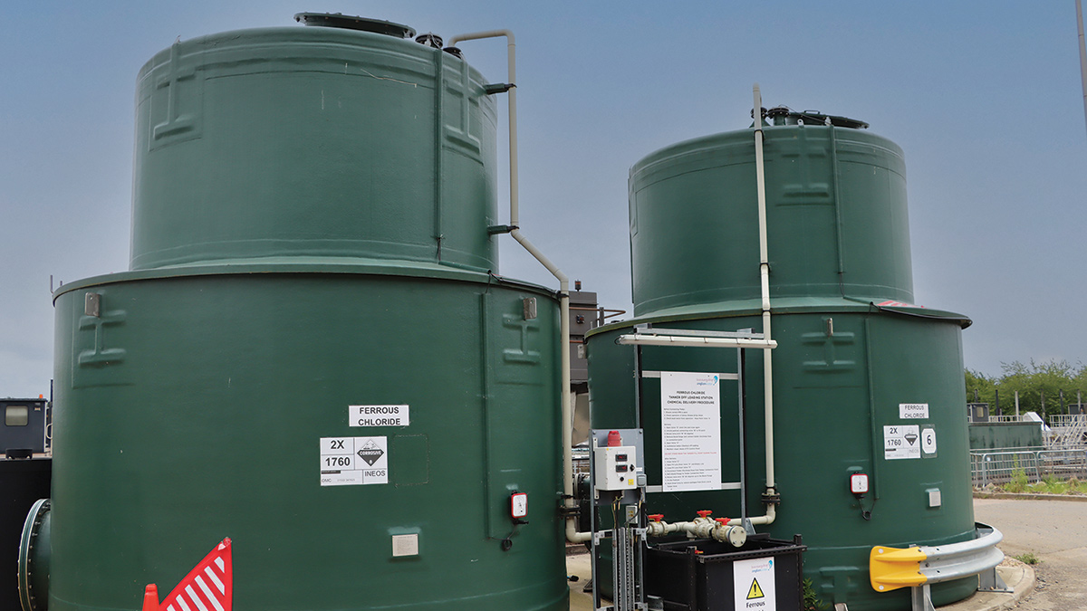 Phosphorus removal scheme - ferrous chloride storage tanks - Courtesy of @one Alliance