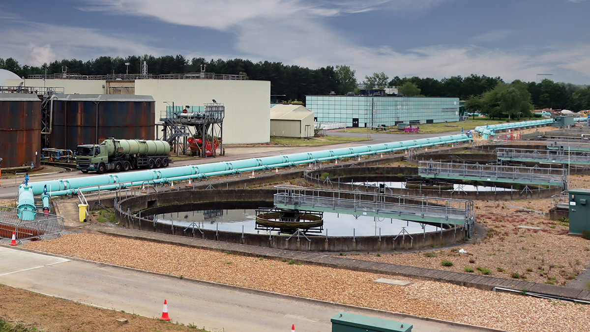 Terminal pumping station pipework to storm tanks - Courtesy of @one Alliance