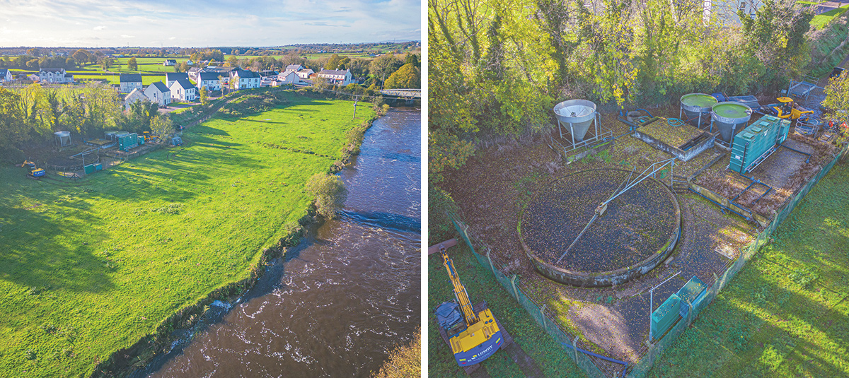 The existing Derrycrin WwTW located near the Ballinderry River - Courtesy of NI Water