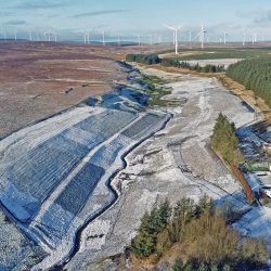 Aerial view of site after the abandonment works have been completed - Courtesy of George Leslie Ltd