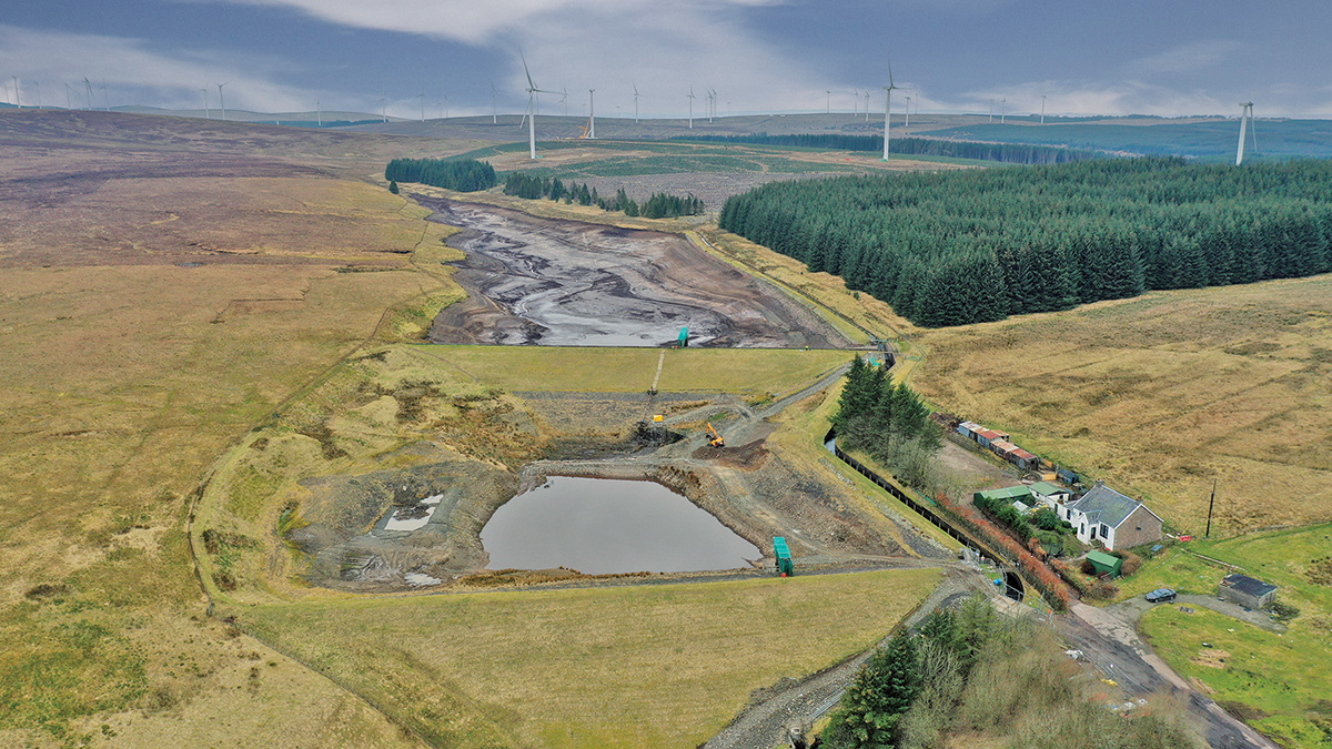 Dunside Reservoirs prior to breach - Courtesy of George Leslie Ltd