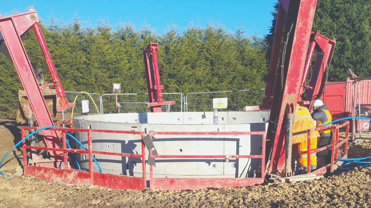 Active Tunnelling constructing the new wet well shaft at Pity Me STWCourtesy of Esh-Stantec