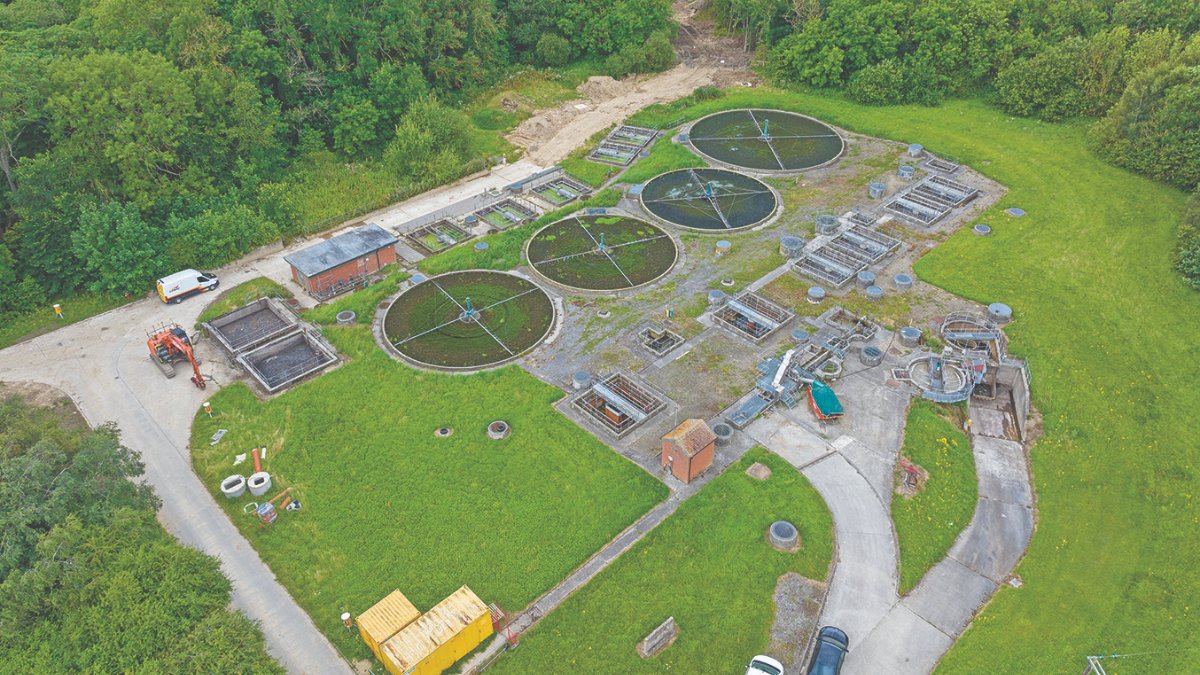 Aerial view of working area at Brasside STW - Courtesy of Esh-Stantec