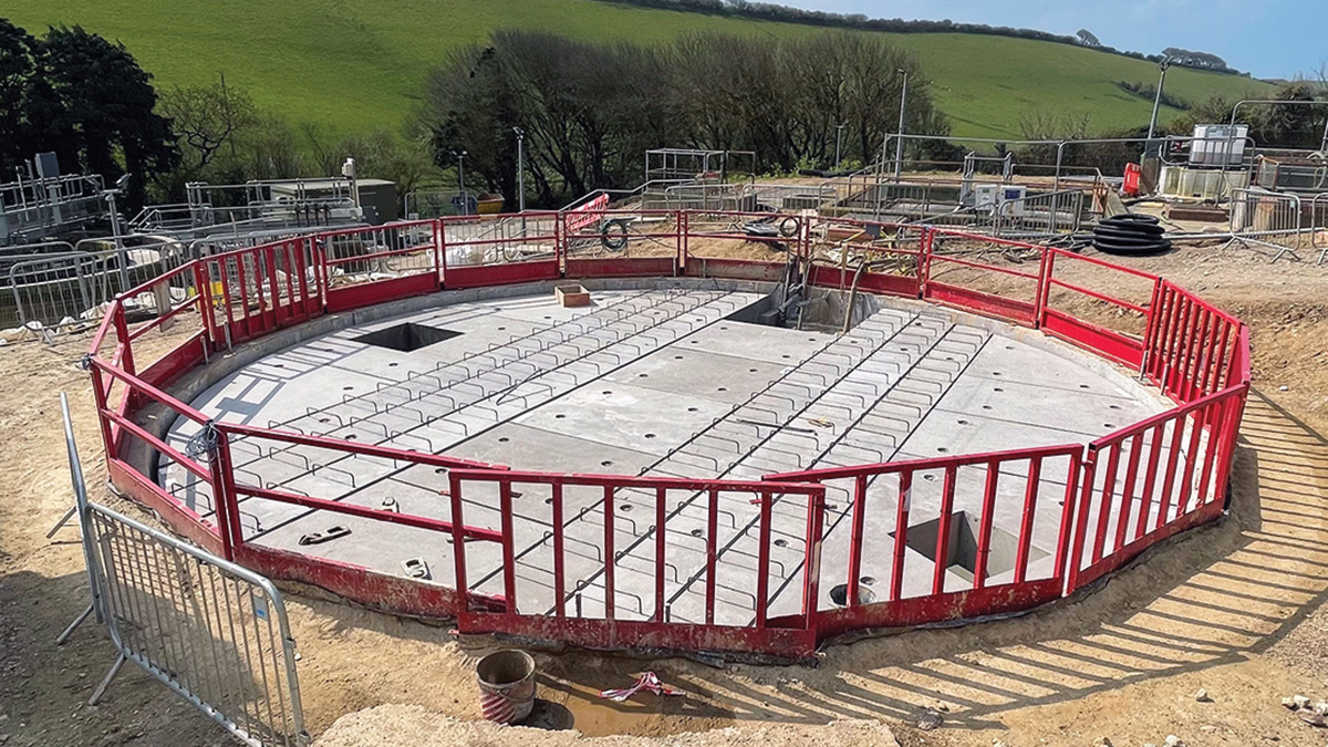 Galmpton storm tank with the precast concrete roof installed - Courtesy of Galliford Try