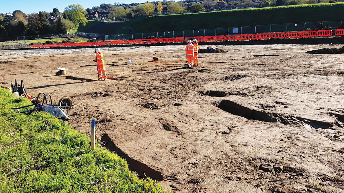 Archaeological investigation undertaken prior to start of main works. Full footprint of planned works plus 10m easement either side was investigated for historical materials - Courtesy of Kier