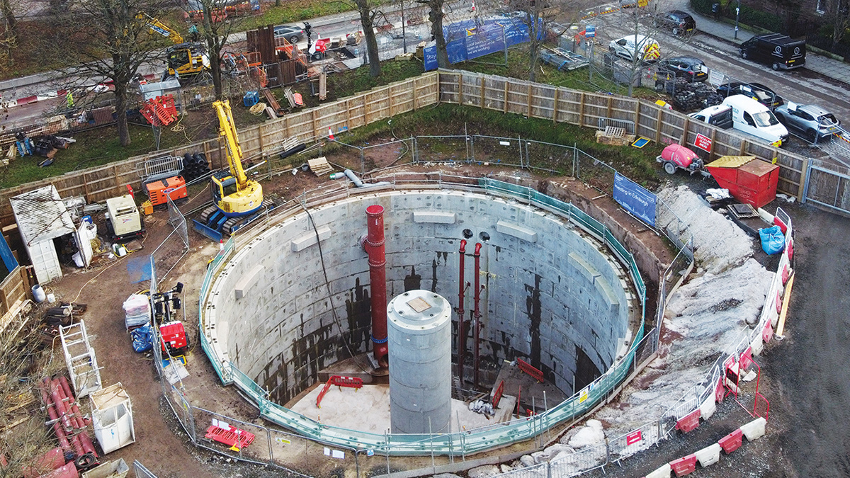 Storm tank under construction - Courtesy of Paul Milligan & CWA