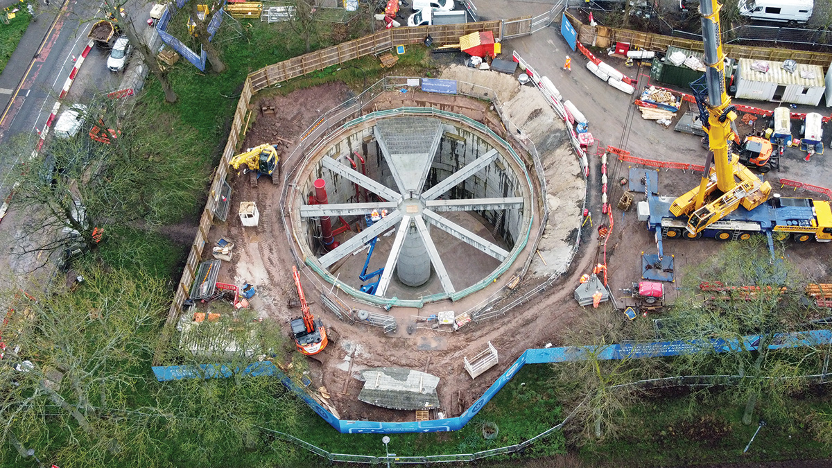 Storm tank roof installation - Courtesy of Paul Milligan & Caledonia Water Alliance