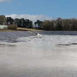 Lagoon during run to waste commissioning - Courtesy of Mott MacDonald Bentley